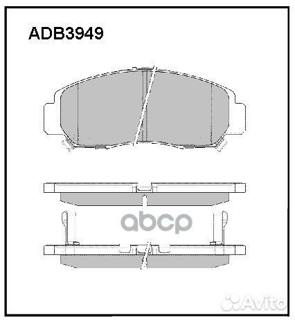 Колодки тормозные дисковые перед ADB3949 AL
