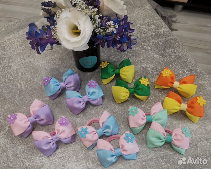 Резинка для волос, бантики, заколки, ободки