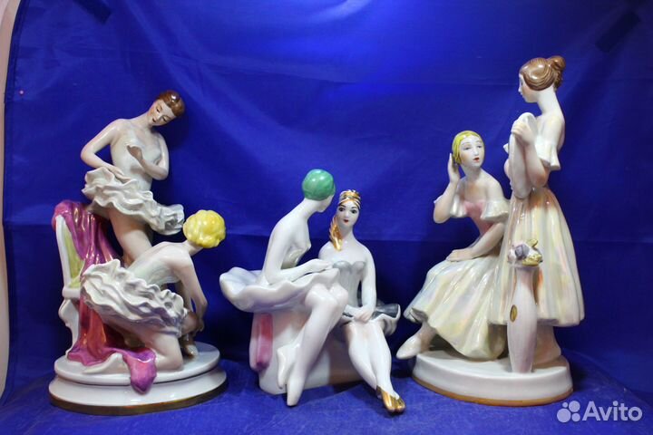 Статуэтки фарфор пары 2 балерины молодые девушки