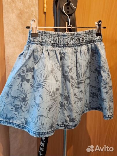 Джинсовая юбка бу на 140-146 см