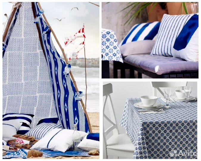 Скатерть дорожка чехлы на подушку IKEA Sommar 2016