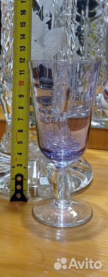 Фужеры цветное стекло СССР