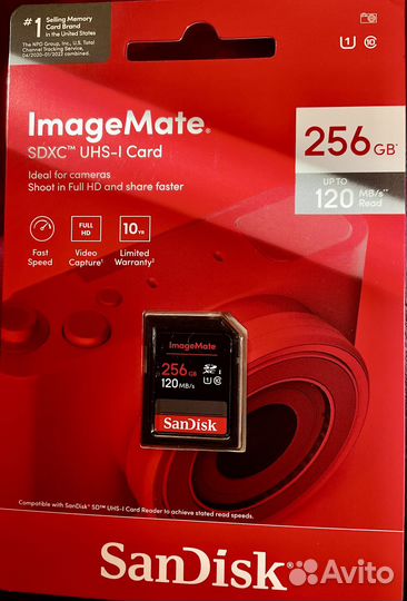 Карта памяти SanDisk sdxc 256 Gb Image Mate