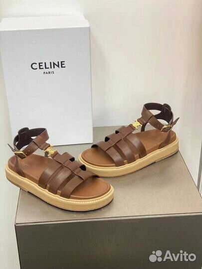 Сандалии Celine кожаные Селин premium