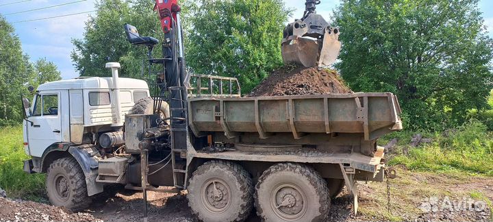 Услуги камаз самосвал с манипулятором