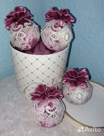 Ёлочные игрушки шарики ручной работы