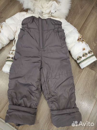 Комбинезон зимний для девочек(шапка в подарок)