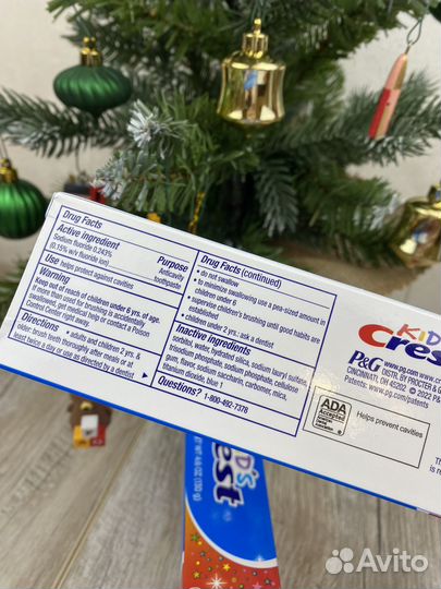 Детская зубная паста из США crest kids