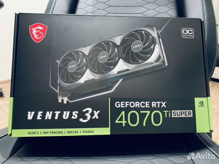 Видеокарта rtx 4070 ti super msi ventus 3x OC
