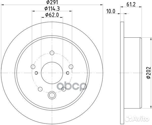 Диск тормозной зад ND1010K nisshinbo