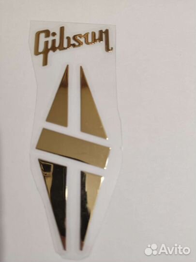 Наклейка металлическая Gibson