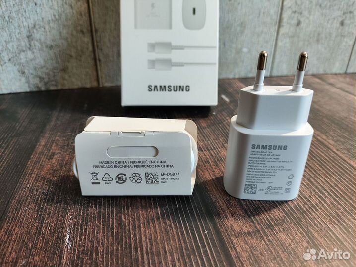 Быстрая зарядка Samsung 25w PD Adapter блок+кабель