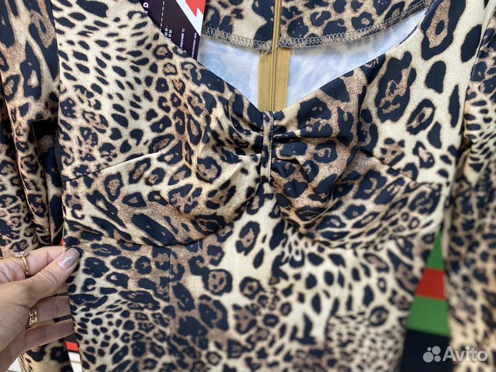 Платье женское леопардовое