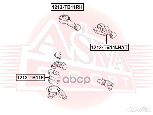 Опора двигателя 1212TB14lhat asva