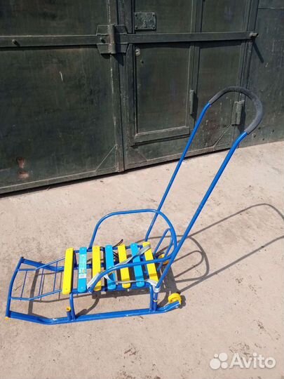 Санки Ника Тимка 5 Комфорт с колесом Синий т5к