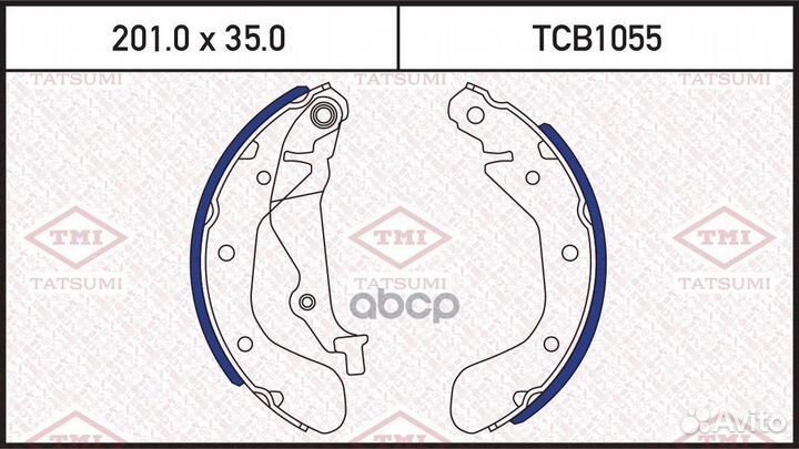 Колодки тормозные барабанные зад TCB1055 TA