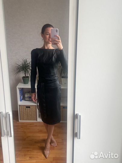 Новое платье футляр из экокожи