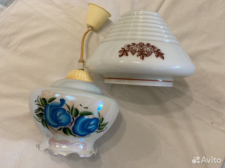 Люстра, Плафон стекло