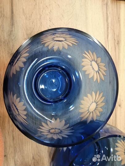 Ваза цветное стекло СССР