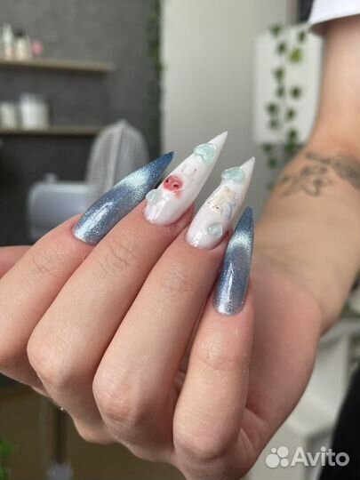 Модели на длинное наращивание Crazy nails