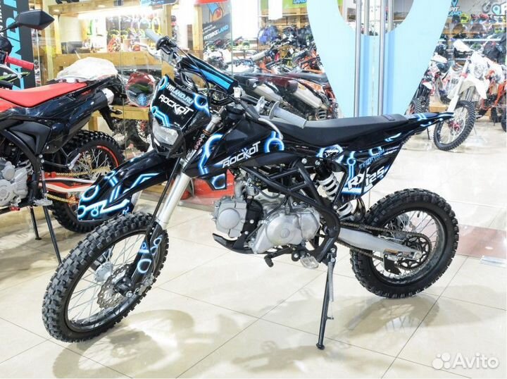 Питбайк rockot RX125-2 Tronium 17/14 черно-синий