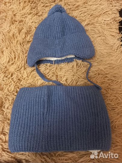Шапка и снуд для мальчика зима