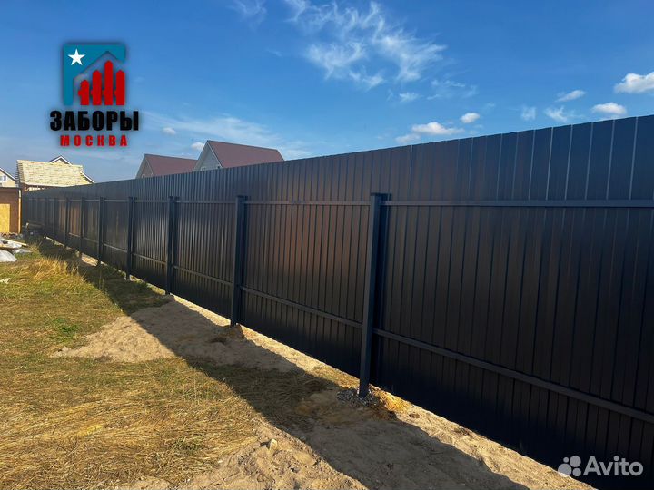 Забор из профнастила / штакетник / 