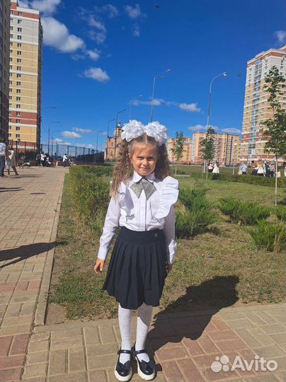 Блузка, рубашка для девочки, 130 см