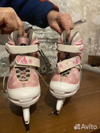 Коньки детские раздвижные, размер 30-33