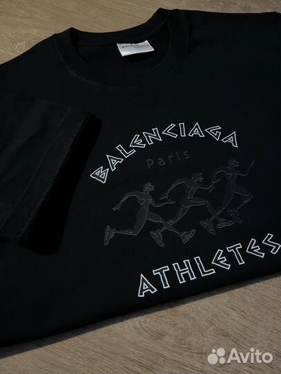 Хлопковая футболка balenciaga athletes lux