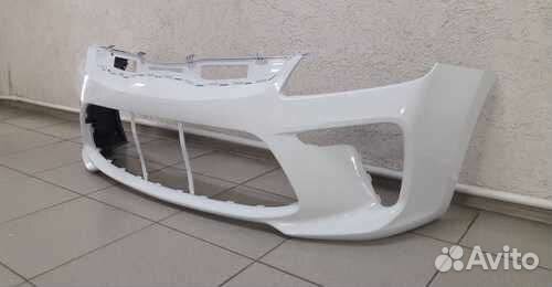 Передний бампер белый фокус 3