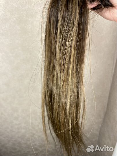 Волосы для наращивания 45 см славянка люкс