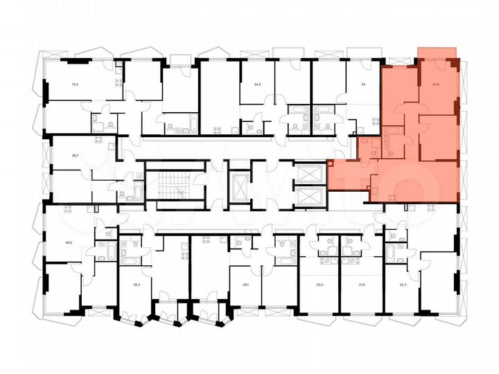 3-к. квартира, 84,6 м², 5/23 эт.