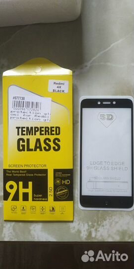 Защитное стекло redmi 4x black