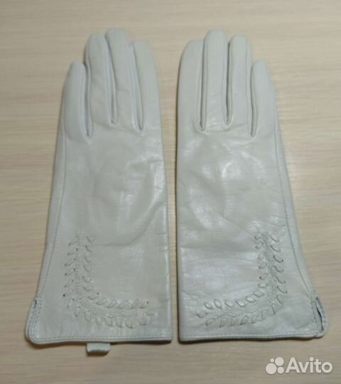 Перчатки женские кожаные на шелковом подкладе