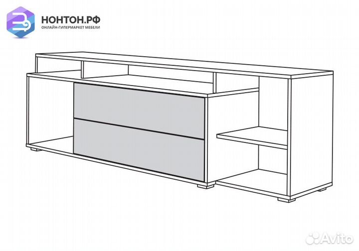 Тумба Бэль 10.92 белый премиум / дуб крафт золотой
