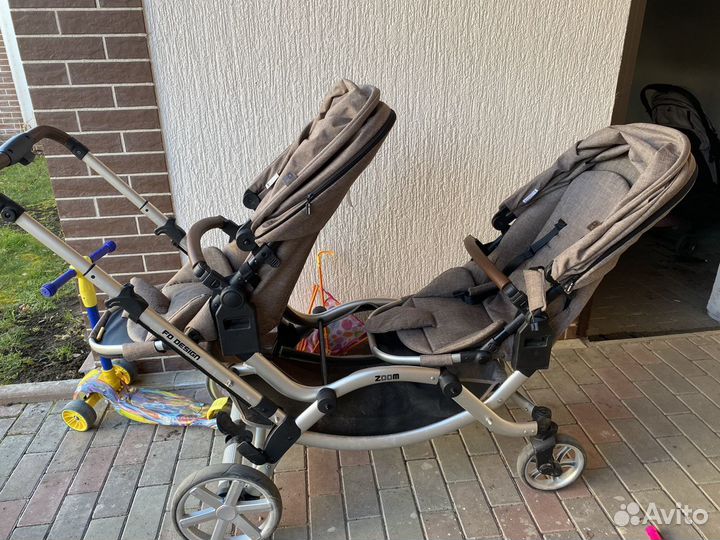 Коляска 2 в 1 для двойни и погодок FD-Design Zoom