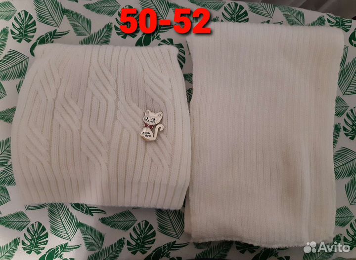Комплект шапка+шарфик 50-52р