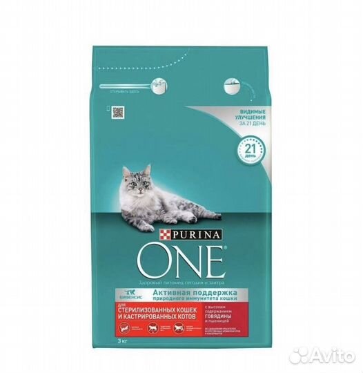 Корм purina one 3кг