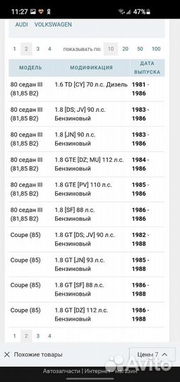 Комплект сцепления audi 80b2