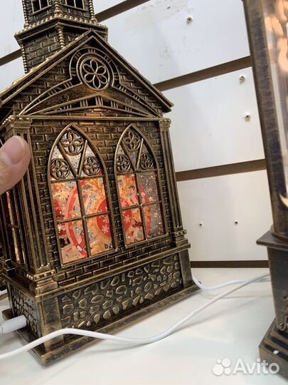 Новогодние мигающие вращающиеся музыкальные огни