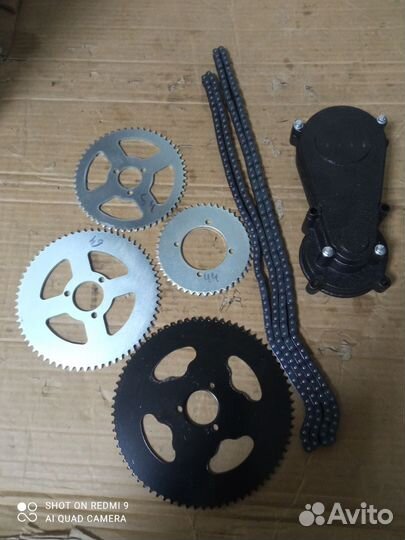 Комплект для переделок редуктор, звезда, цепь