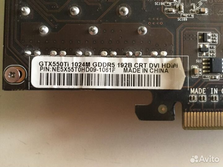 Видеокарта GTX550ti 1GB