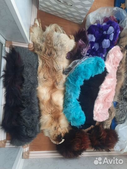 Меховые воротники/мех/шкурка