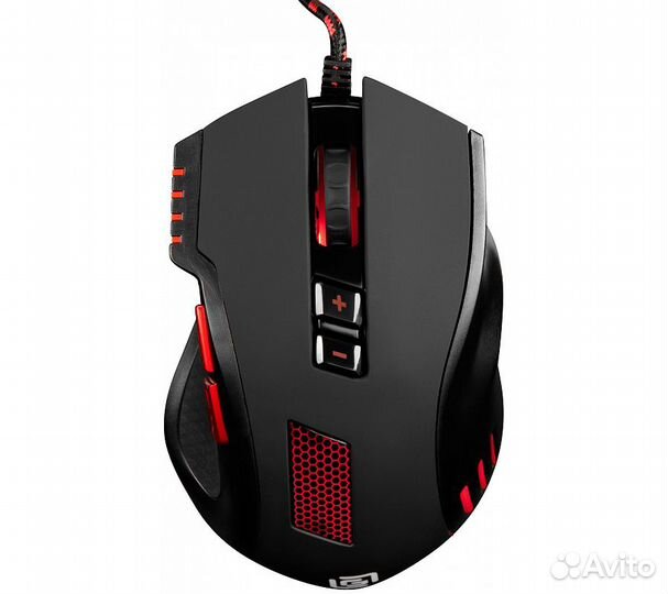 Мышь Оклик 806G, черный/красный