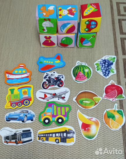 Пазл и кубики