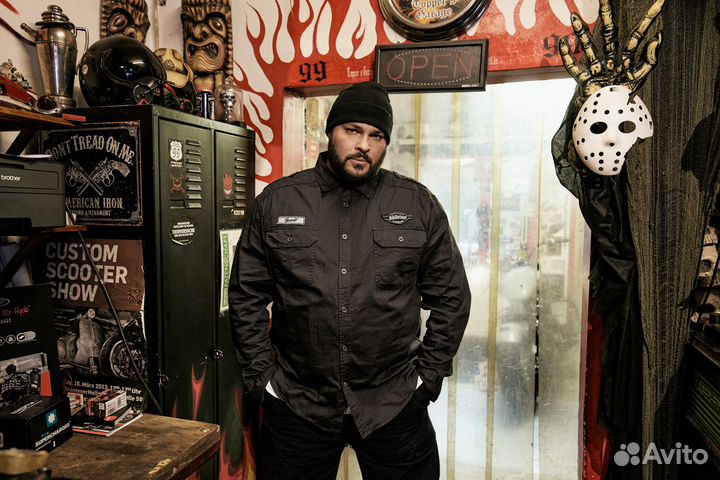 Рубашка Brandit Luis Vintageshirt 4023.2 чёрная