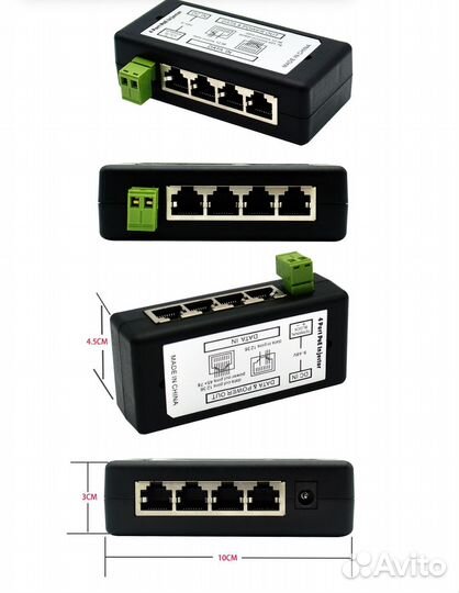 Poe коммутатор 4-8портов passive