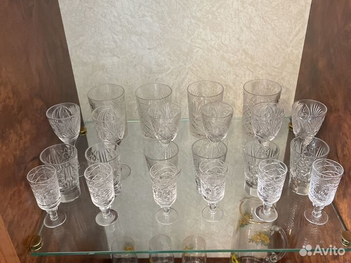 Посуда рюмки, стопки, стаканы, бокалы хрусталь итп