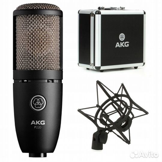 Focusrite Scarlett Solo 3rd, akg P220,акуст. экран